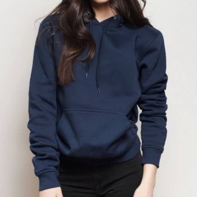 Navy Blue Basic Hoodie
